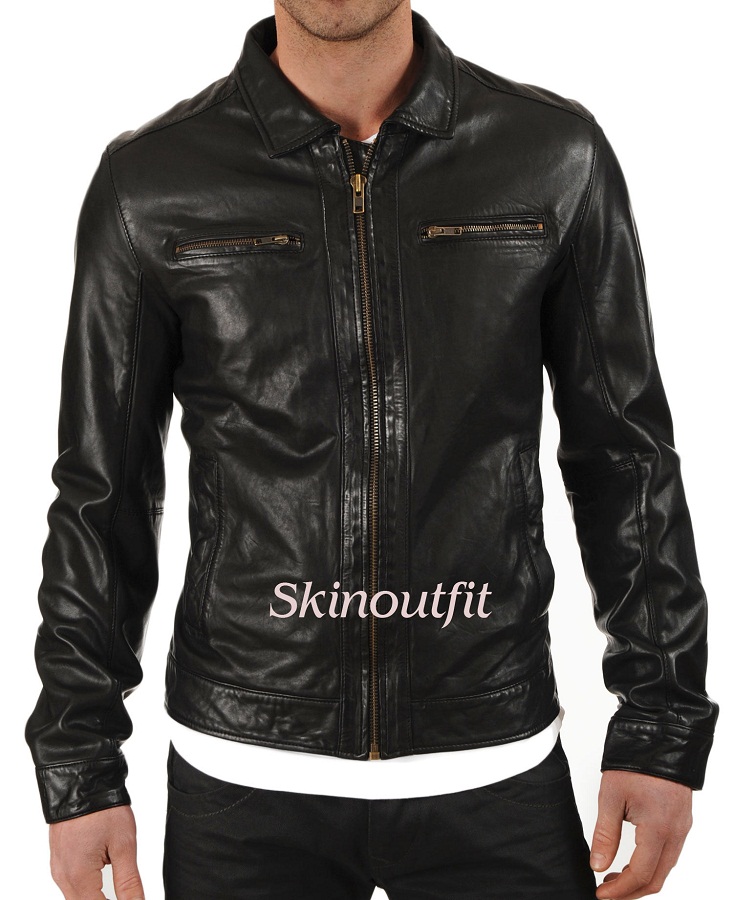 Skinoutfit Men's Stylish Motorcycle Leather Jacket Mj 01